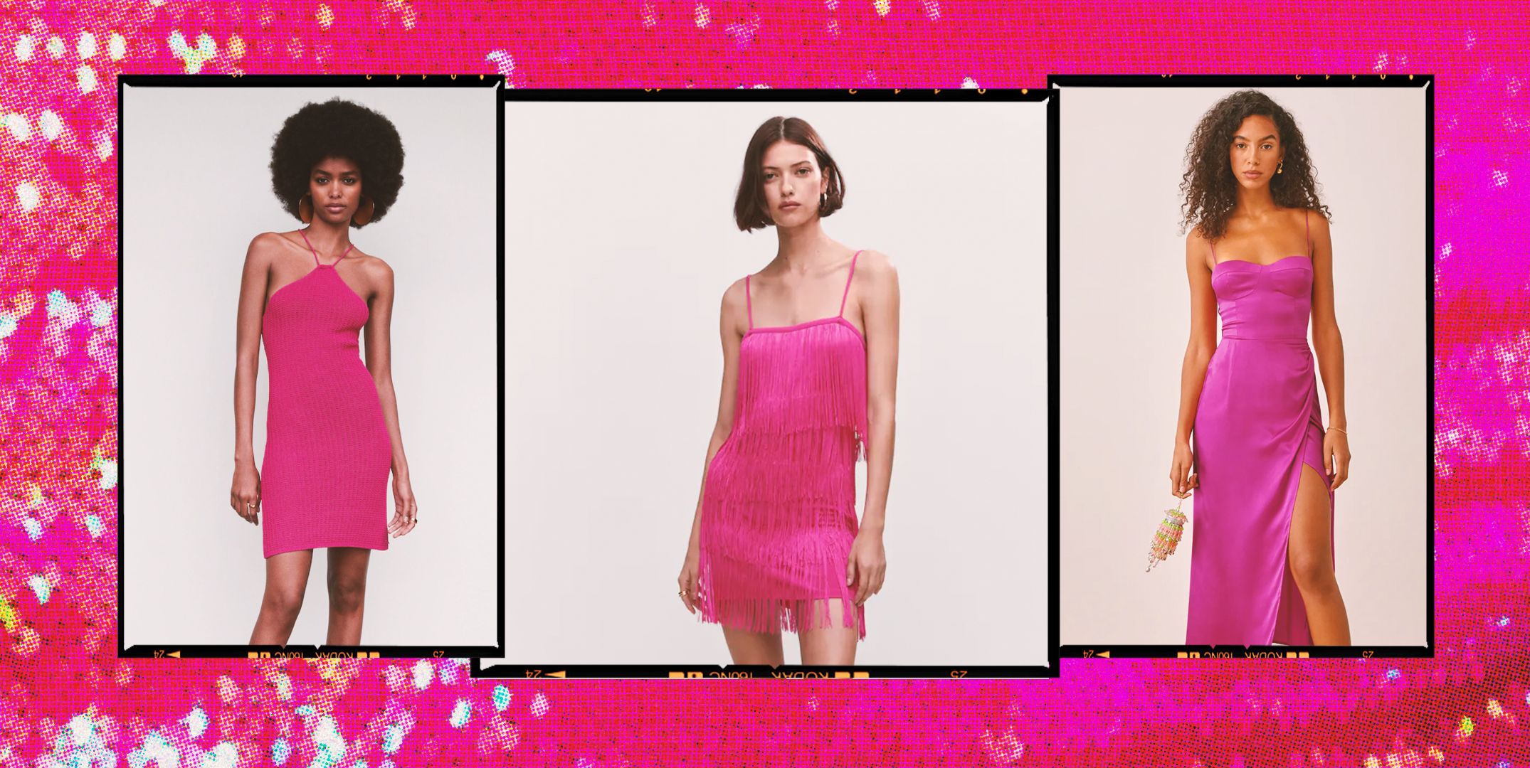 Bandeau Mini Dress - Light pink - Ladies