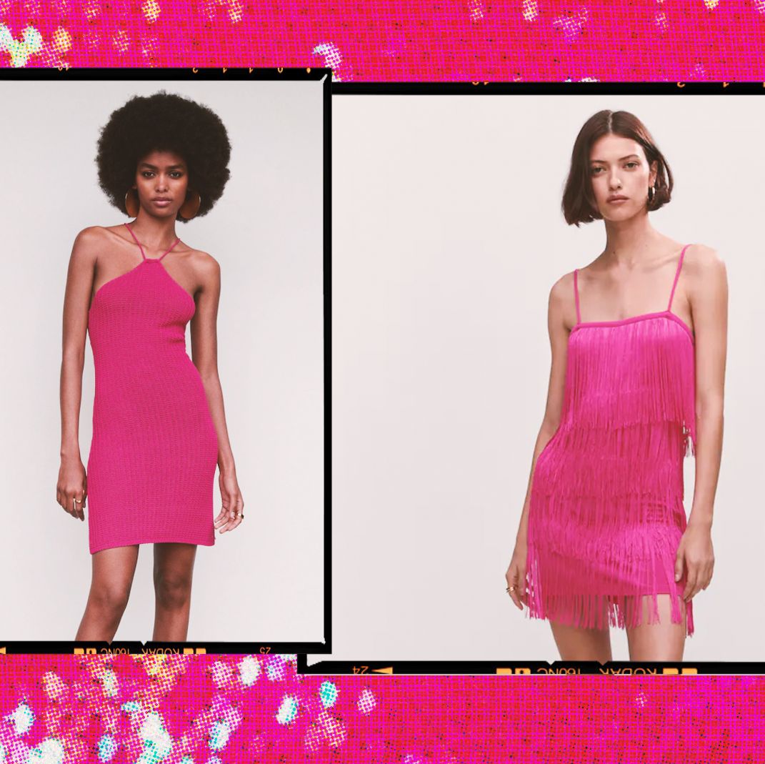 Bandeau Mini Dress - Light pink - Ladies