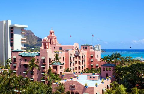 best pink hotels royal hawaiian veranda