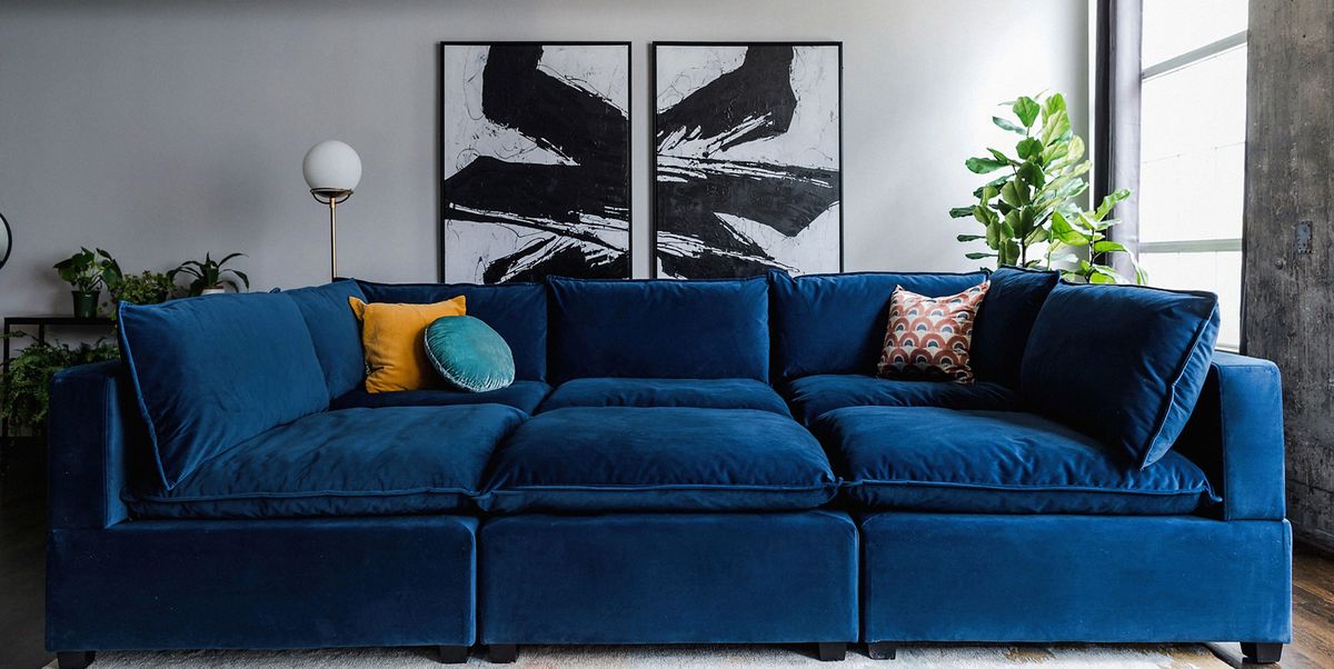 20'' Throw Pillows - Set of 4 Sofa, Bed Decor, Super Soft Plush Blue  Cushions