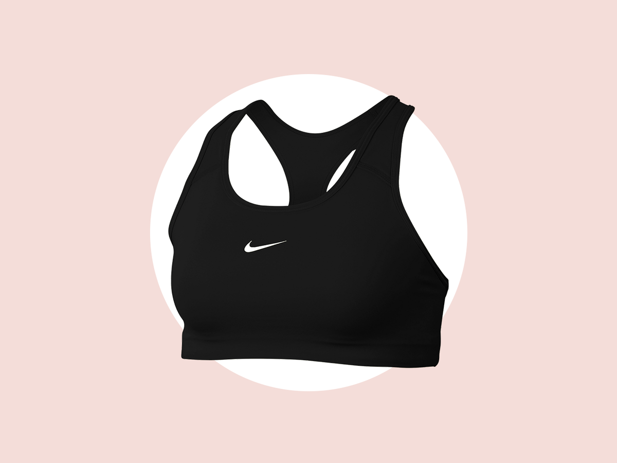 Nike Swoosh Luxe Dri-fit Sports Bra In Black