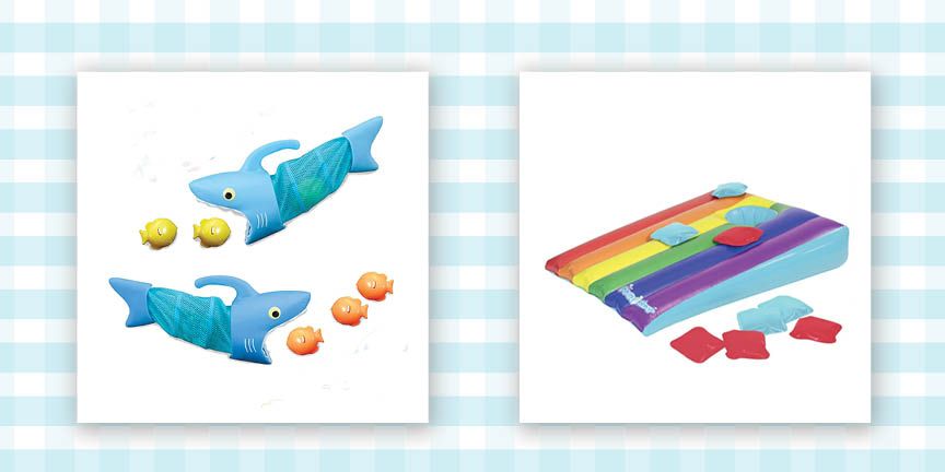shark pool game and inflatable cornhol