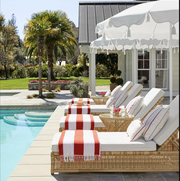 pool with lounge chaises