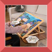 jigsaw puzzle board for puzzles, jigsaw puzzle board adjustable wooden puzzle easel, and more