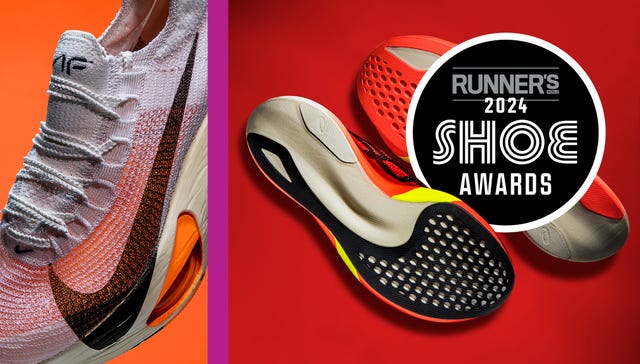 runners world 2024 shoe awards, nike alphafly 3, asics metaspeed edge paris and sky paris