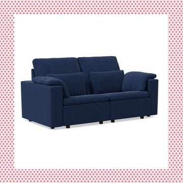 west elm blue reclining sofa and wayfair grey reclining sofa