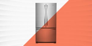 stainless steel refrigerator with french doors
