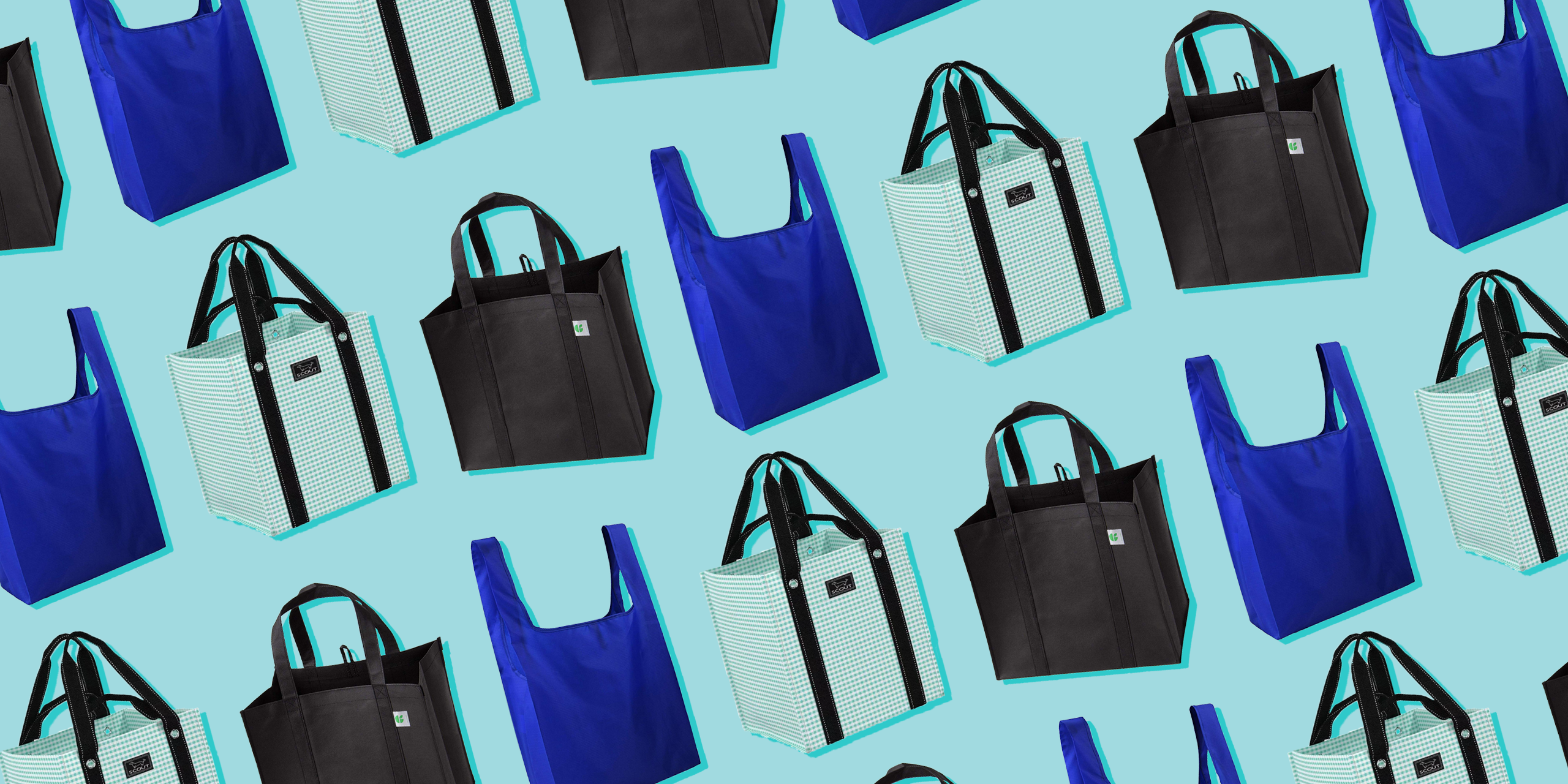 Smart Design Pop Up Shopping Bag - Reusable - Large - Heavy Duty Polyester  - Folds Flat - Supermarket, Trunk Storage - Home Organization - 15 x 10