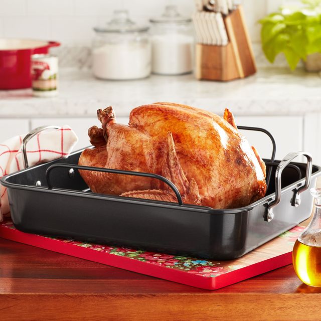 16 Inch Nonstick Roasting Pan with V Rack - Tramontina US