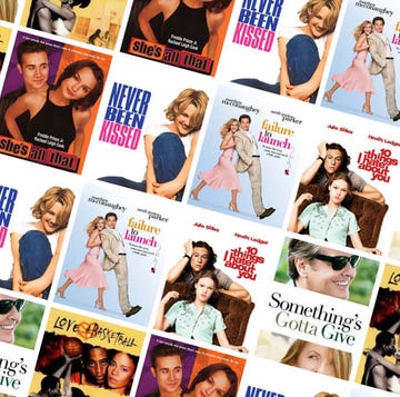 collage of rom com movie posters