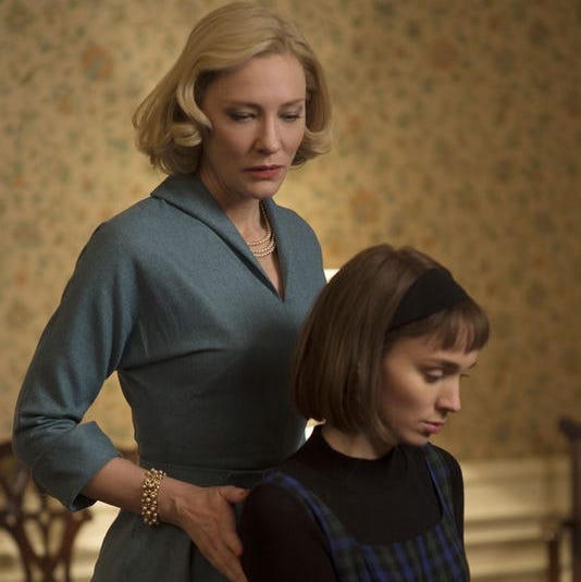 cate blanchett and rooney mara star in carol, a good housekeeping pick for best romantic movies