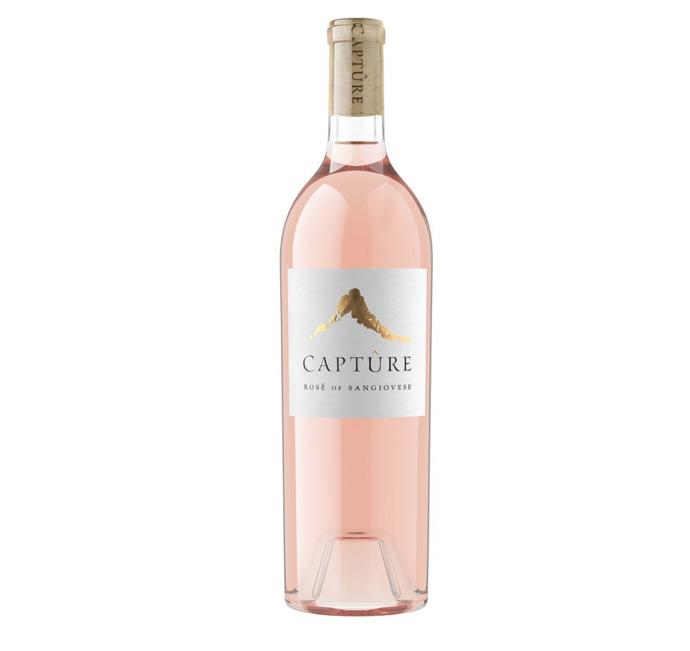 a bottle of capture rose of sangiovese rose wine