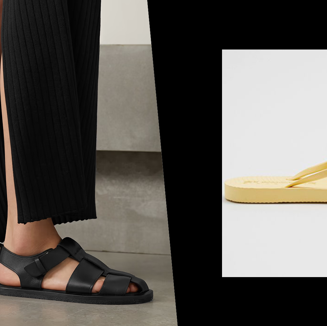 Women's Designer Sandals  Black & White Fancy Flip Flops