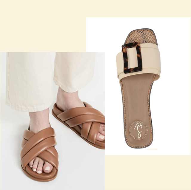Adalia Black Flat Thong Sandals Sliders