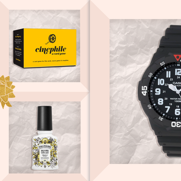 best secret santa gifts including card games, sriracha keychain bottles, before you go bathroom spray, burts bees gift set, watches, and more