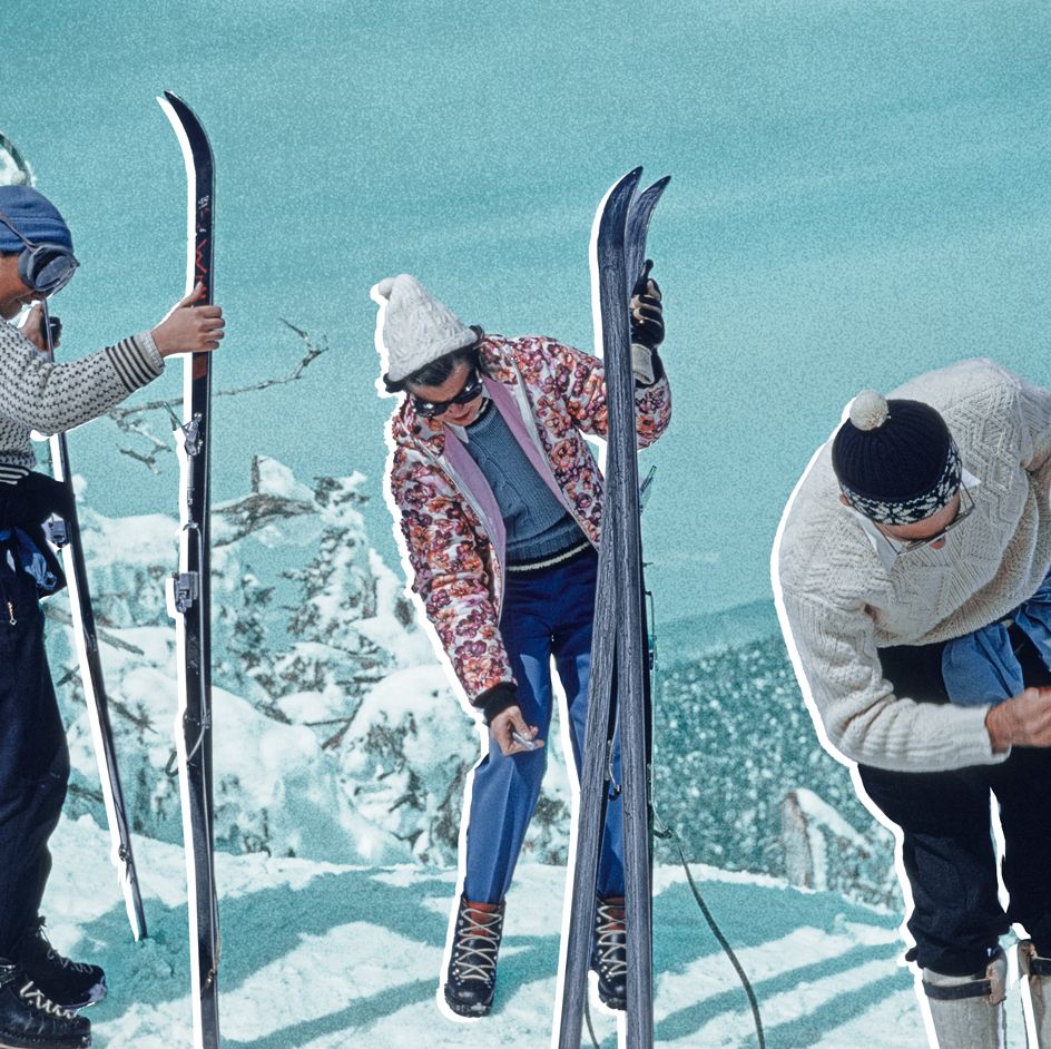 Blue Stirrup slim-leg ski trousers, Moncler Grenoble
