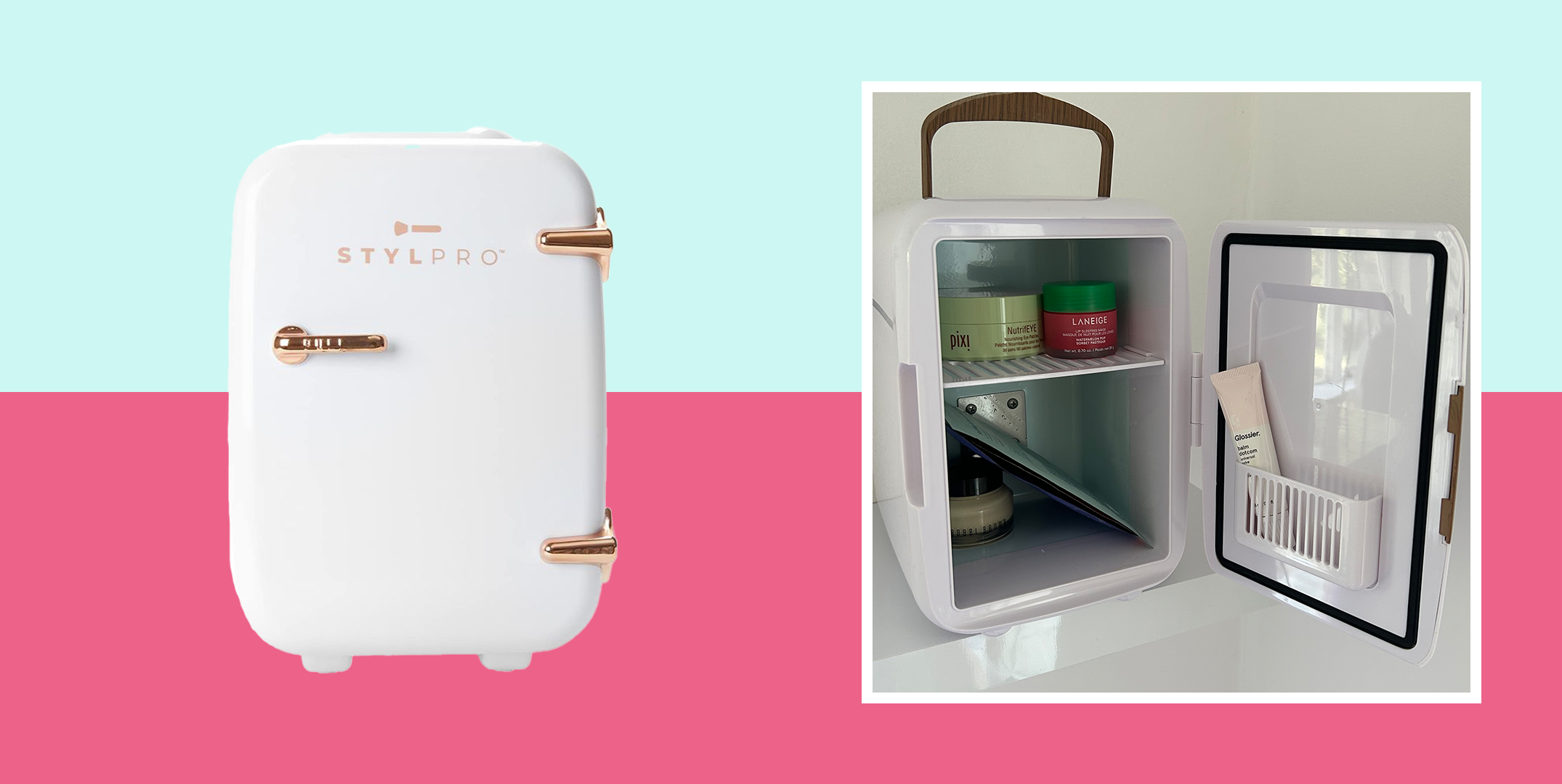 Subcold top Vanity Luxury Mini Fridge for skincare and makeup.