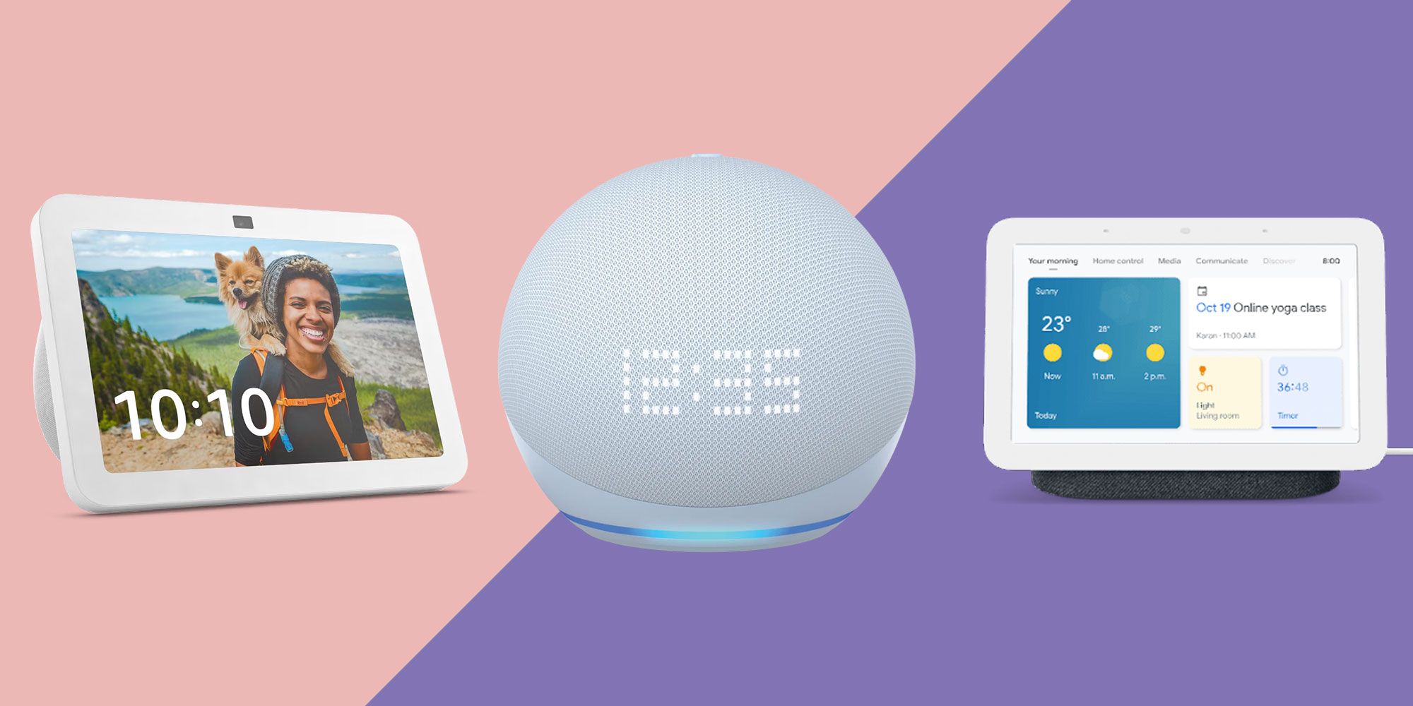 Google home fashion hub as alarm clock