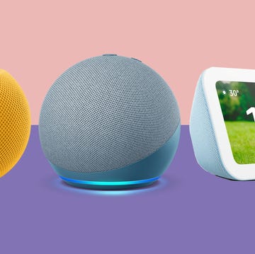 Best smart speakers a composite image of smart speakers and displays on a coloured background
