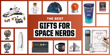 collection of gift items for space enthusiasts