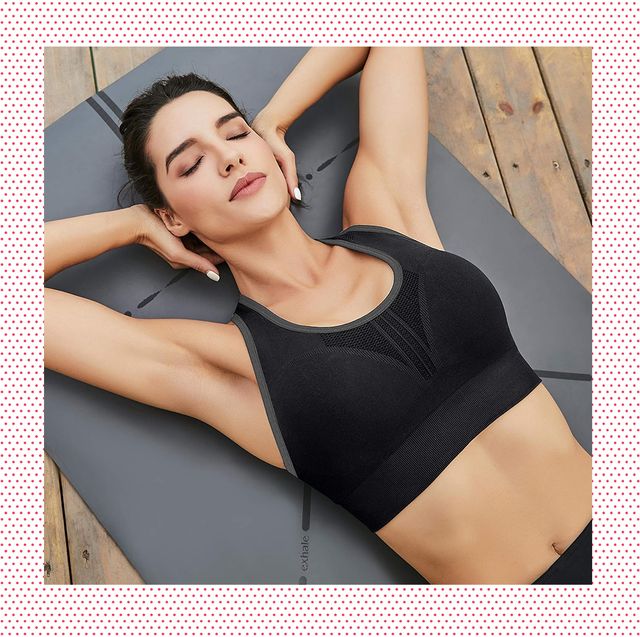 FANNYC Women's Zip Front Sports Bra Wireless Post-Surgery Bra Active  Running Gym Workout Activewear Top Wireless Yoga Sports Bras With Removable  Cups (Back 4 Hooks) 
