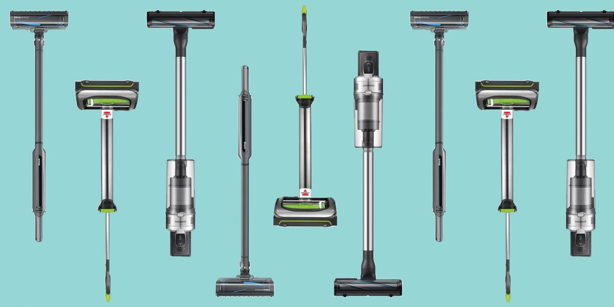 good housekeeping picks for bet stick vacuum on a blue background