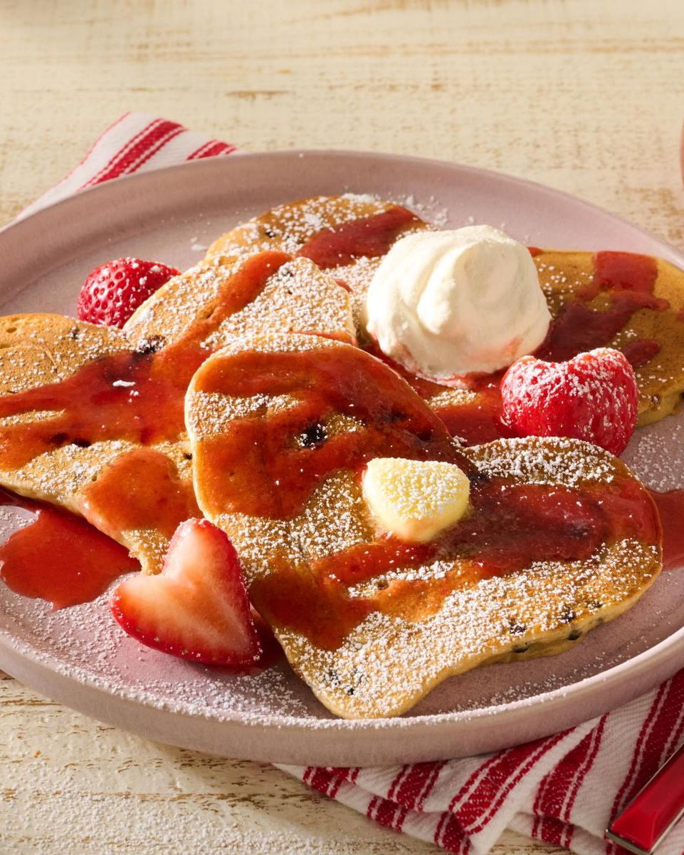 best strawberry recipes heart shaped pancakes