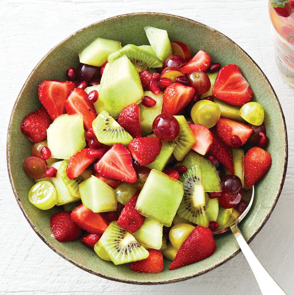 strawberry red and green fruit salad strawberry red and green fruit salad