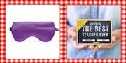christmas gifts for teachers including silk sleep mask and fill in the blank book students can complete