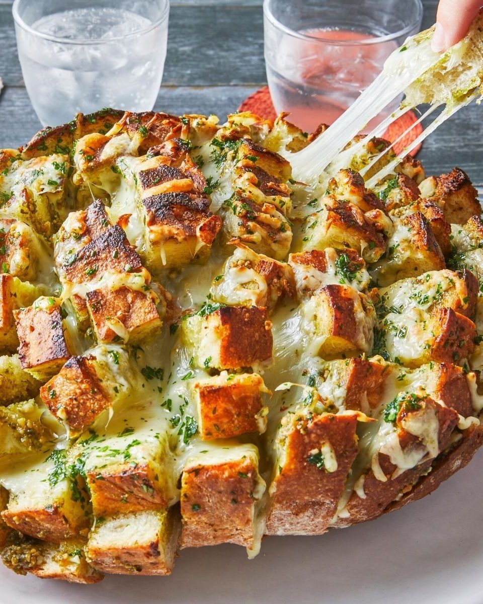 thanksgiving appetizers pull apart cheese bread