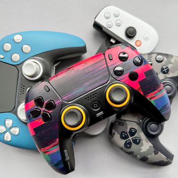a pile of gaming colorful gaming controllers, razer wolverine v2 pro wireless gaming controller