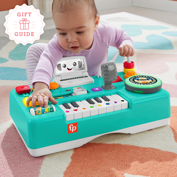 the fisher price mix and play piano and melissa and doug's fill and spill taco are two good housekeeping picks for the best gives for 6 month olds