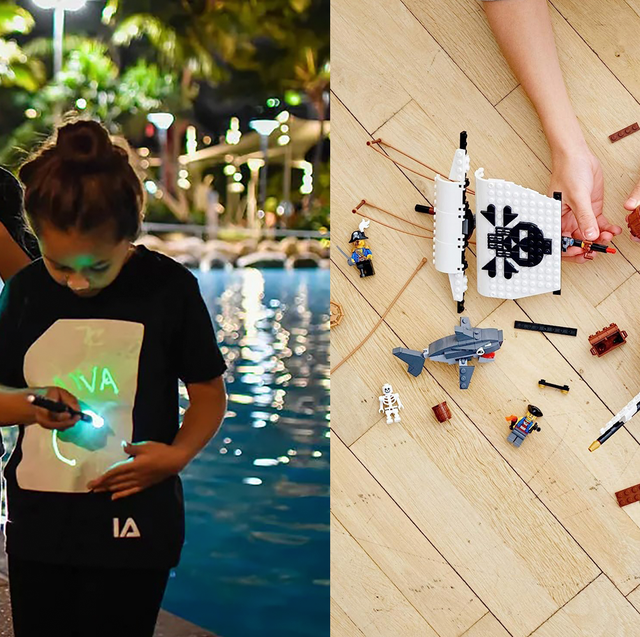 uncommon goods' light up tees and the lego creator pirate ship are two good housekeeping picks for best gifts for 9 year olds