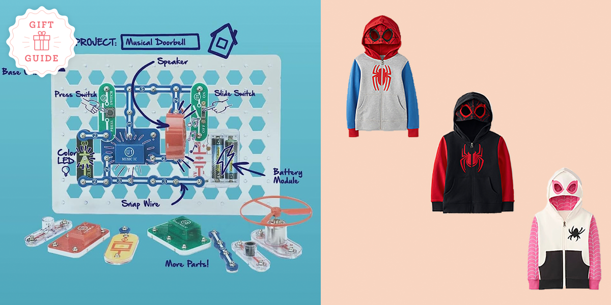 snap circuits and hanna andersson spider man hoodies are two good housekeeping picks for best toys and gifts for 8 year olds