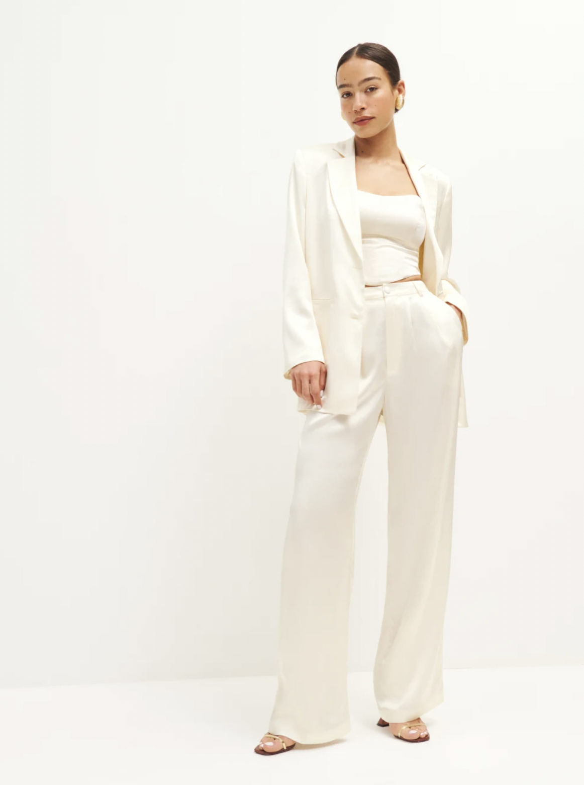 White trouser suits are this seasons chicest look so versatile and  theres one for EVERY woman  Daily Mail Online