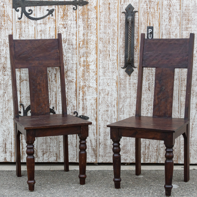 one kings lane vintage tall back chairs