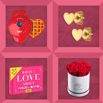 heart earrings, heart mini waffle makers, roses, what i love about you by me books, magnolia bakery samplers