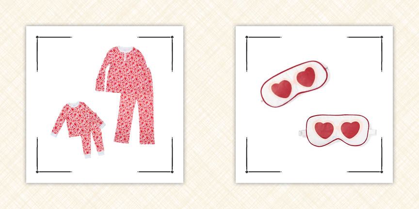 best matching valentine's pajamas