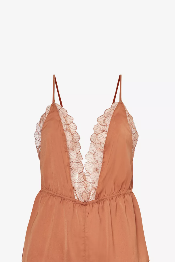 Boohoo Floral Embroidery Bra, Suspender And Thong Set in Pink