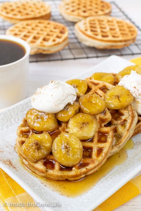 best waffle toppings  bananas