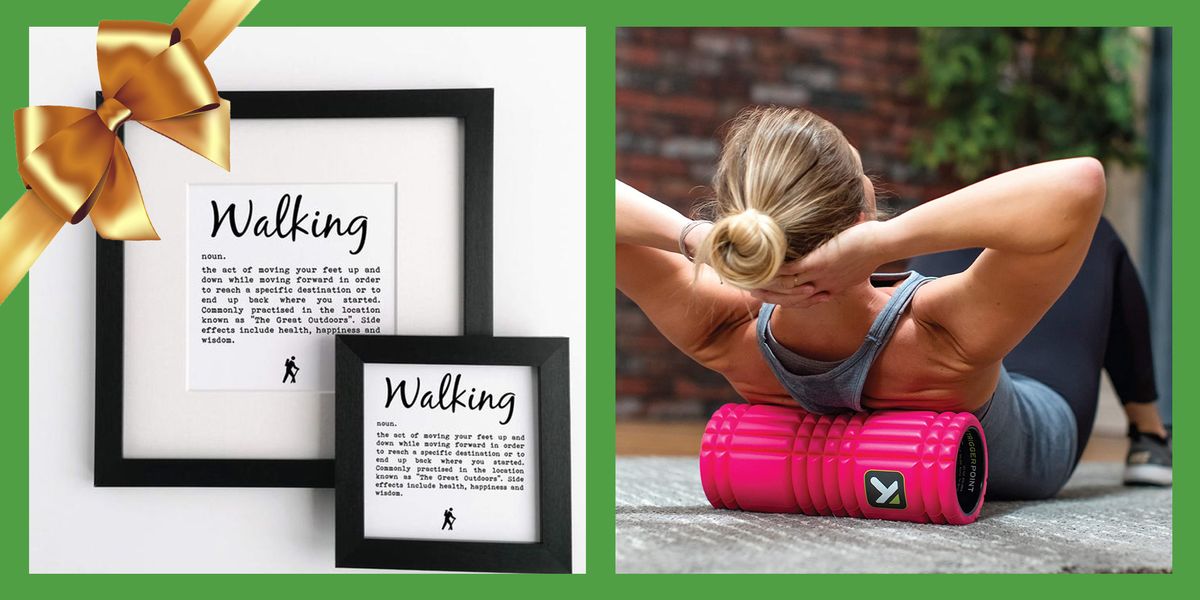 best gifts for walkers a walking photo and a pink foam roaler