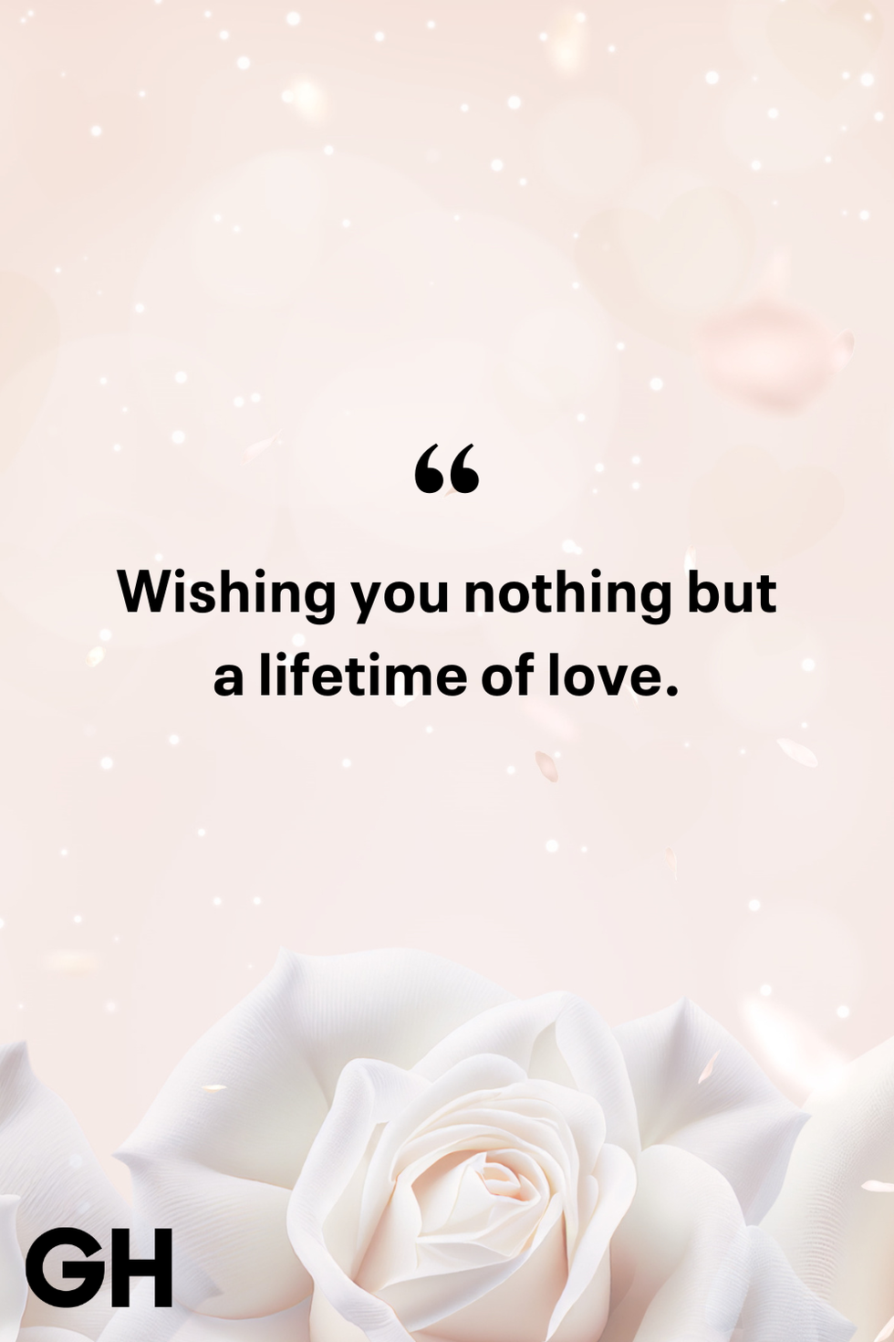 wishing you nothing but a lifetime of love