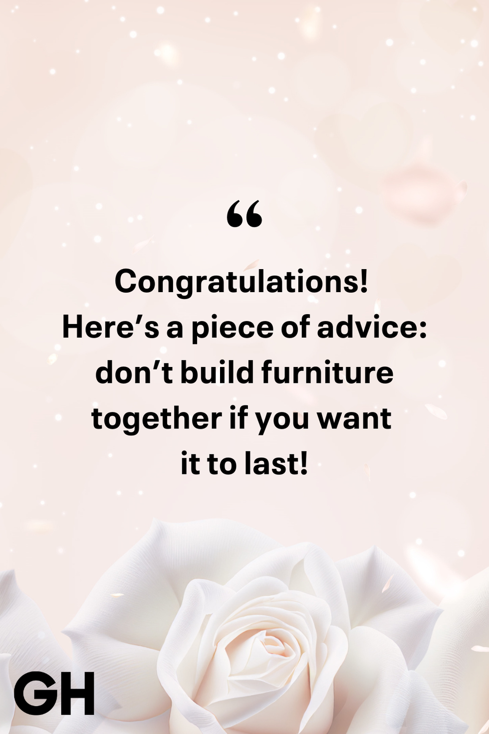 congratulations here’s a piece of advice don’t build furniture together if you want it to last