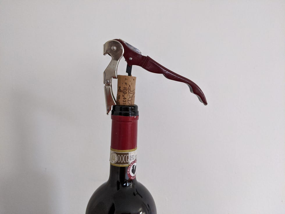 best wine openers corkscrew inserted in a wine bottle
