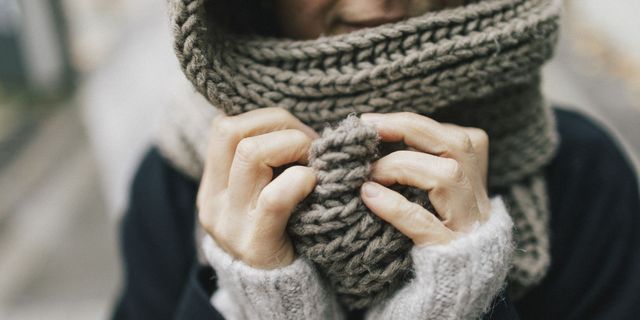 Microfiber Grey Mens Wool Scarf - Fashion neck scarf for winters
