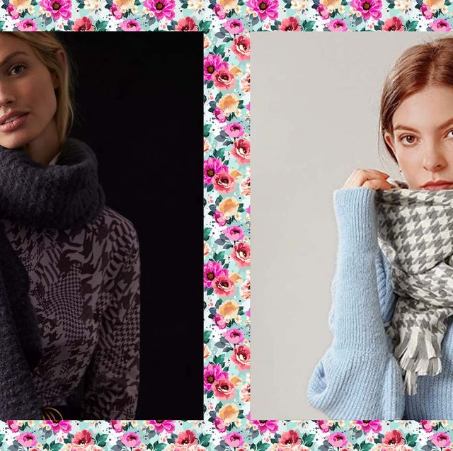 Women Winter Wool Scarf Neck Warmer Cashmere Shawls Ladies Plaid Wraps  Scarves
