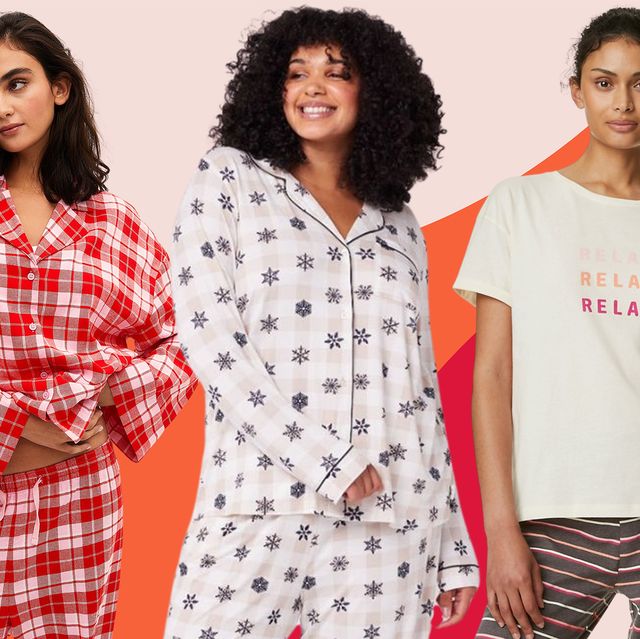 Women's Crop Top Pajama Set, Women's Plaid Pajamas Set, Trousers  Nightwear