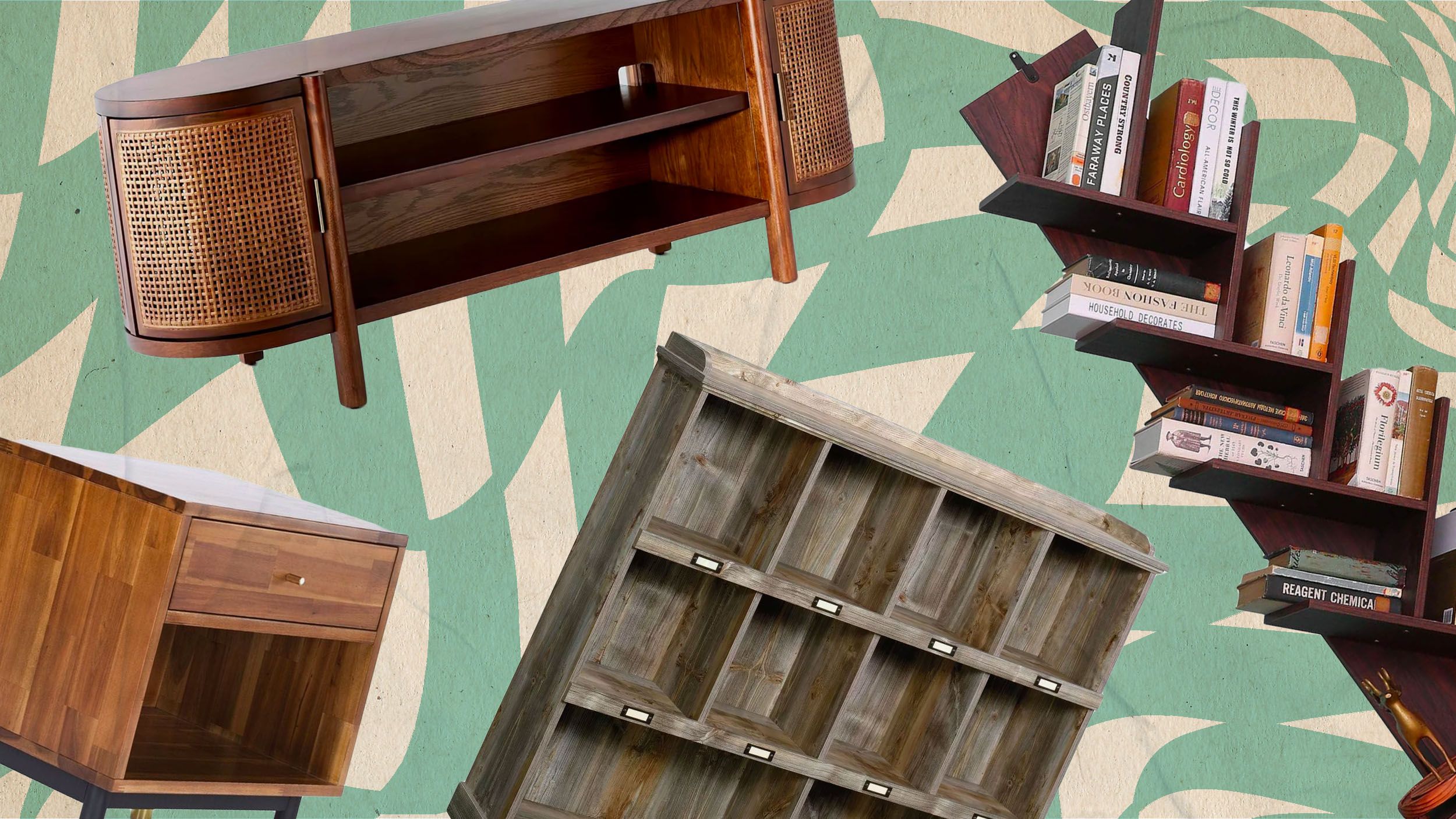 Boho Bookshelves & Mid Century Modern Bookcases