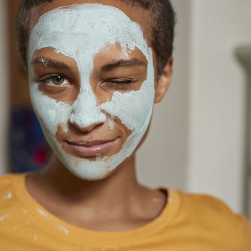 a person with a face mask