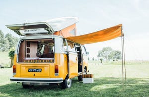 overnachten in een volkswagen busje